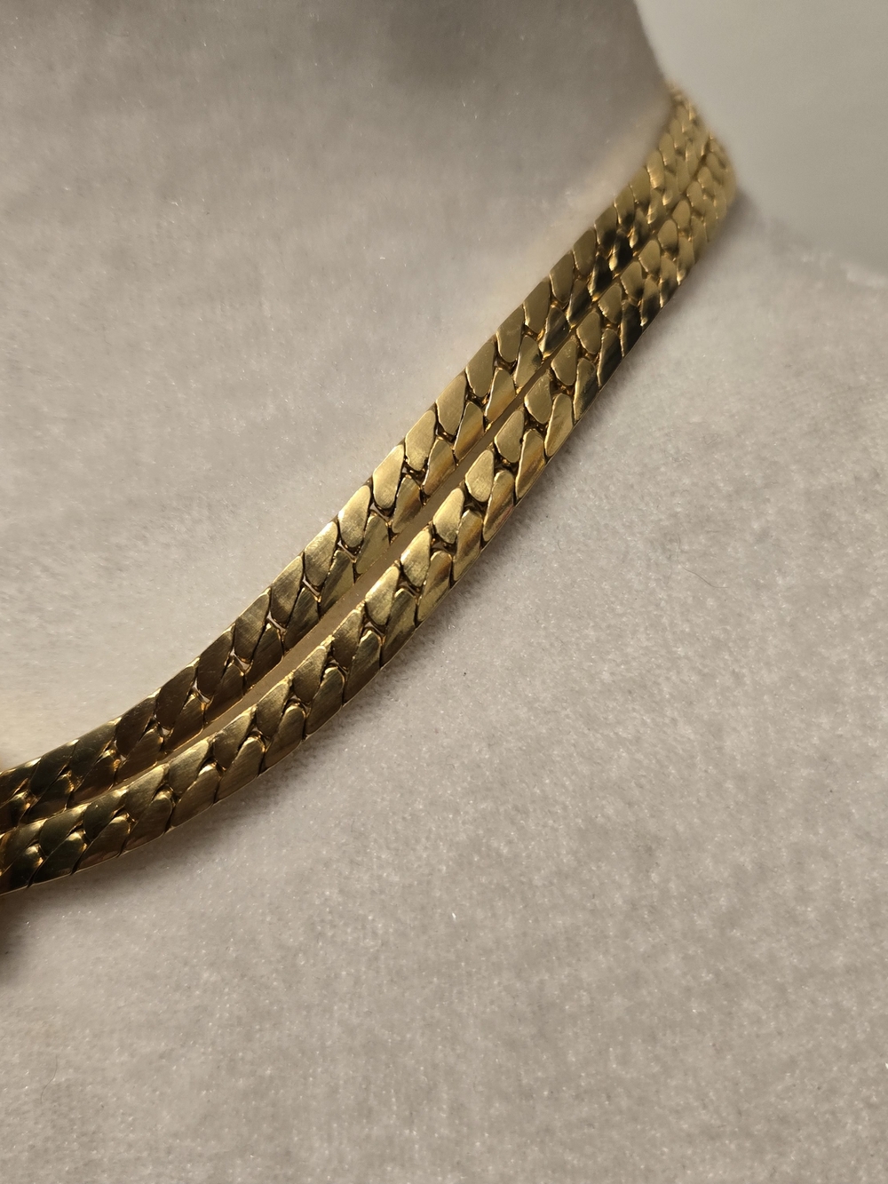 Cristhian Dior Gold Pave Hexagon Statement Necklace - Picture 8 of 13
